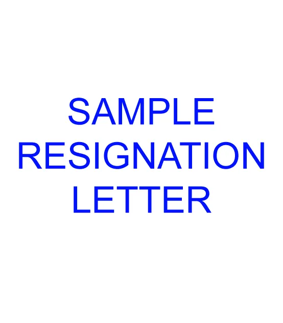 Resignation letter sample