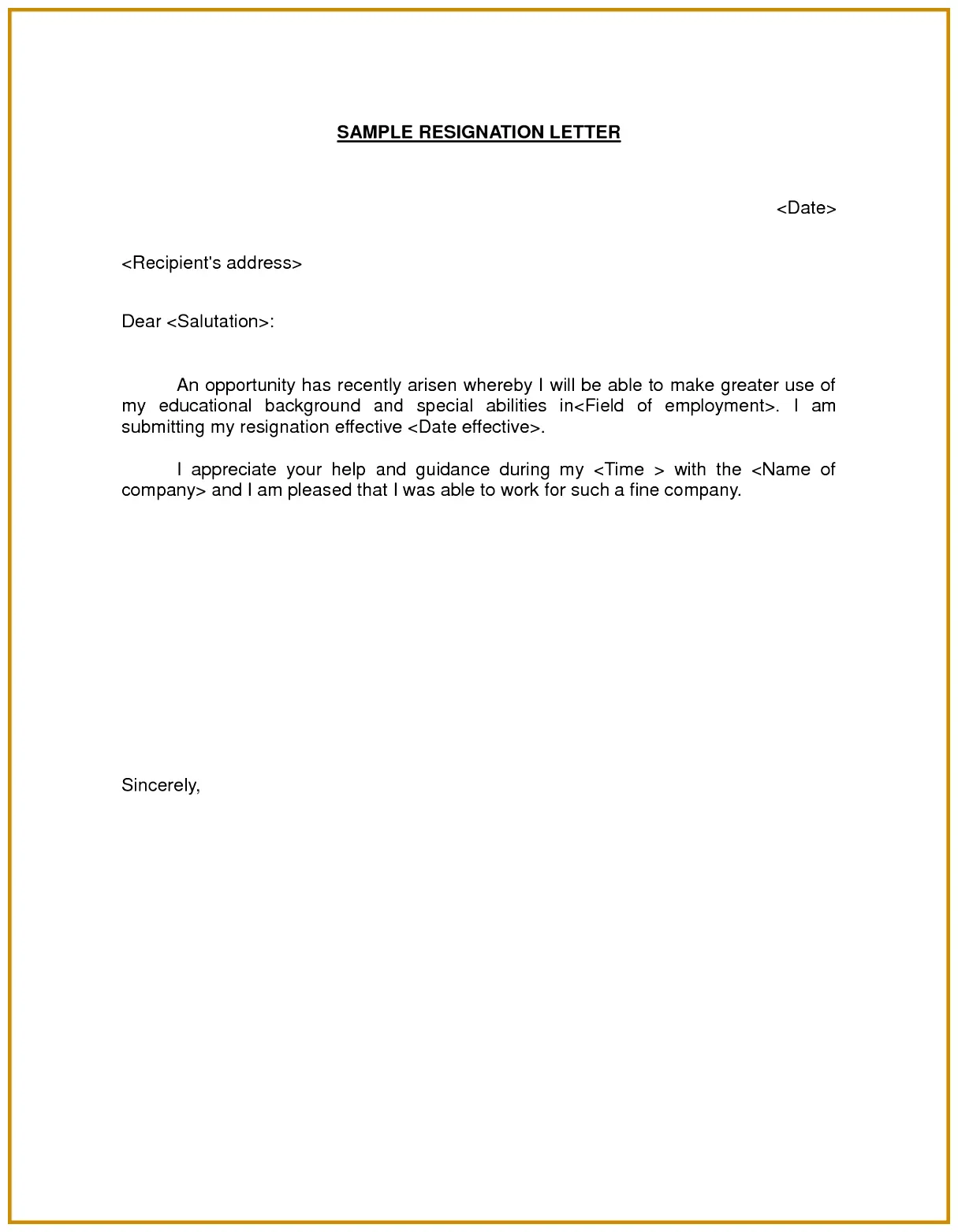 3 sample resignation letter 89544 fabtemplatez