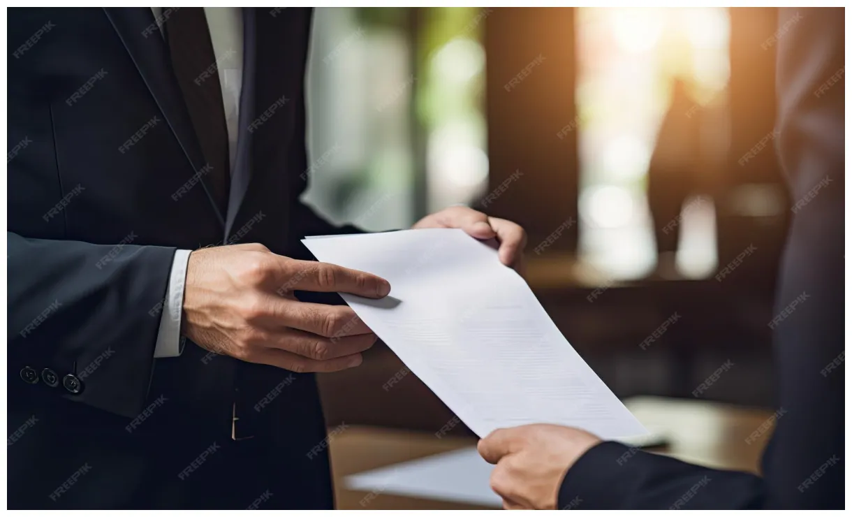 Premium businessman give