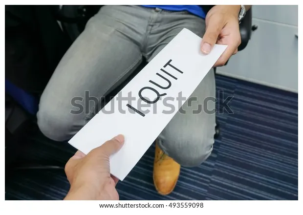 Businessman submit resignation letter boss 493559098