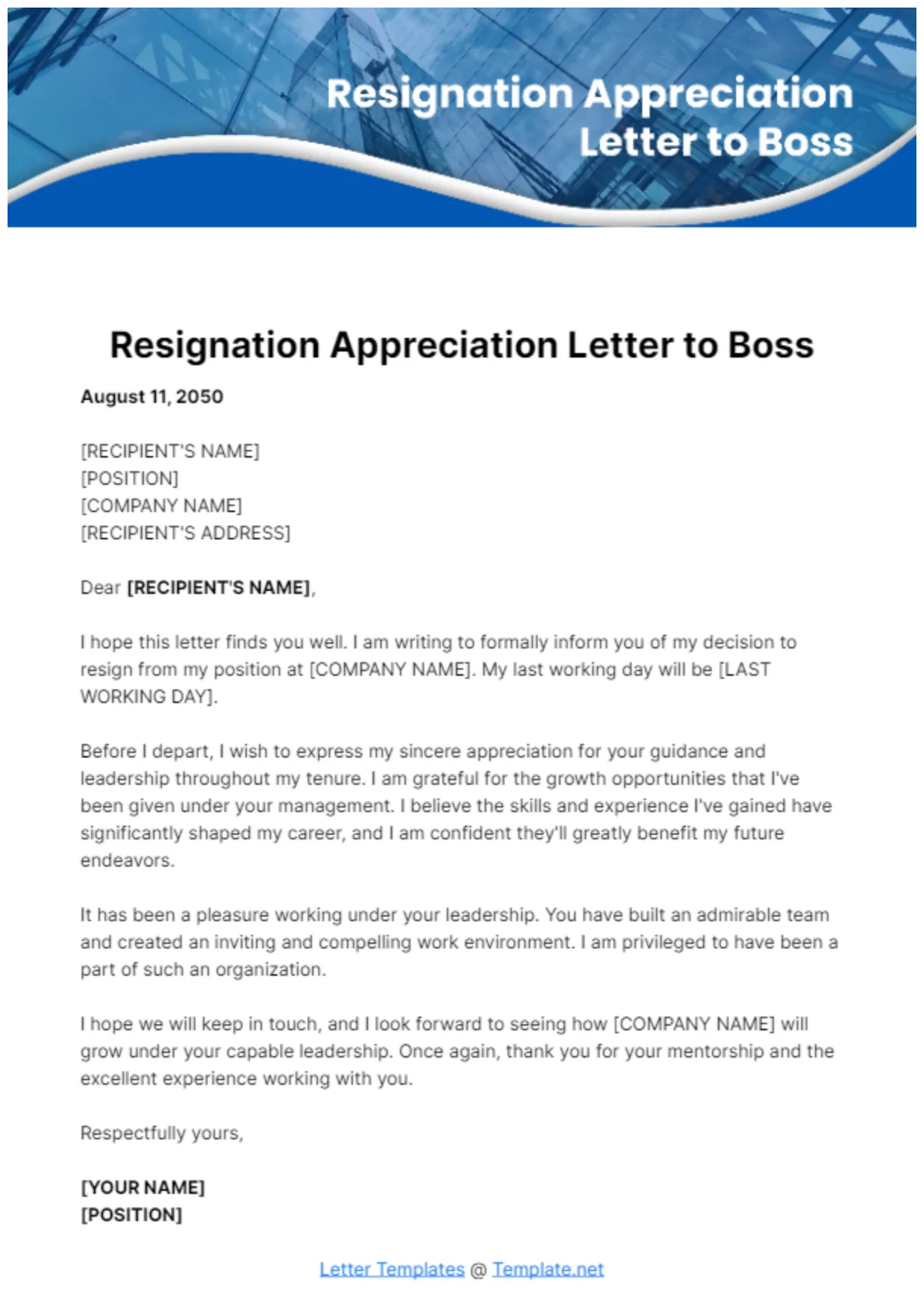 45 free resign letter to boss pdf download