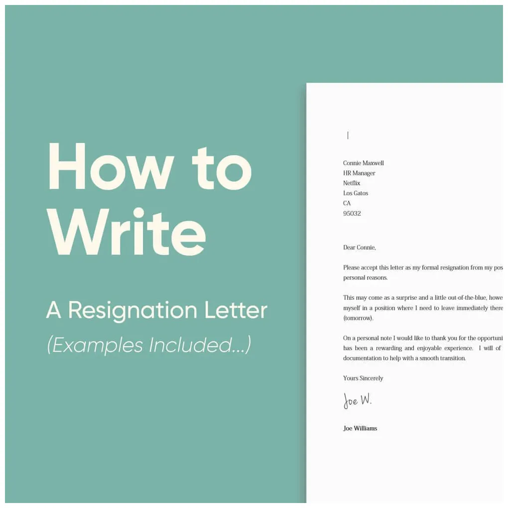 How do i write a simple resignation letter to my boss infoupdate