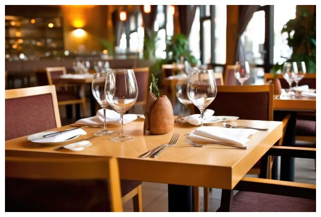 Premium ai of restaurant at the hotel graphy ai