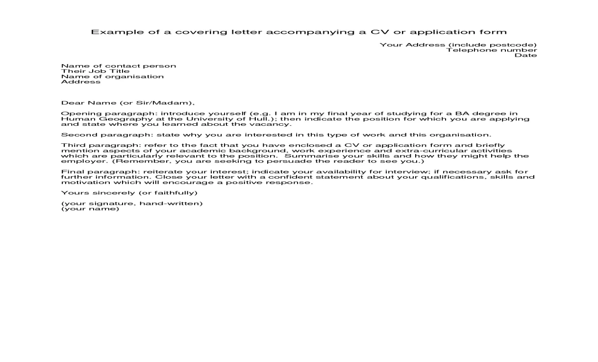 Resume Cover Letter - Fotolip