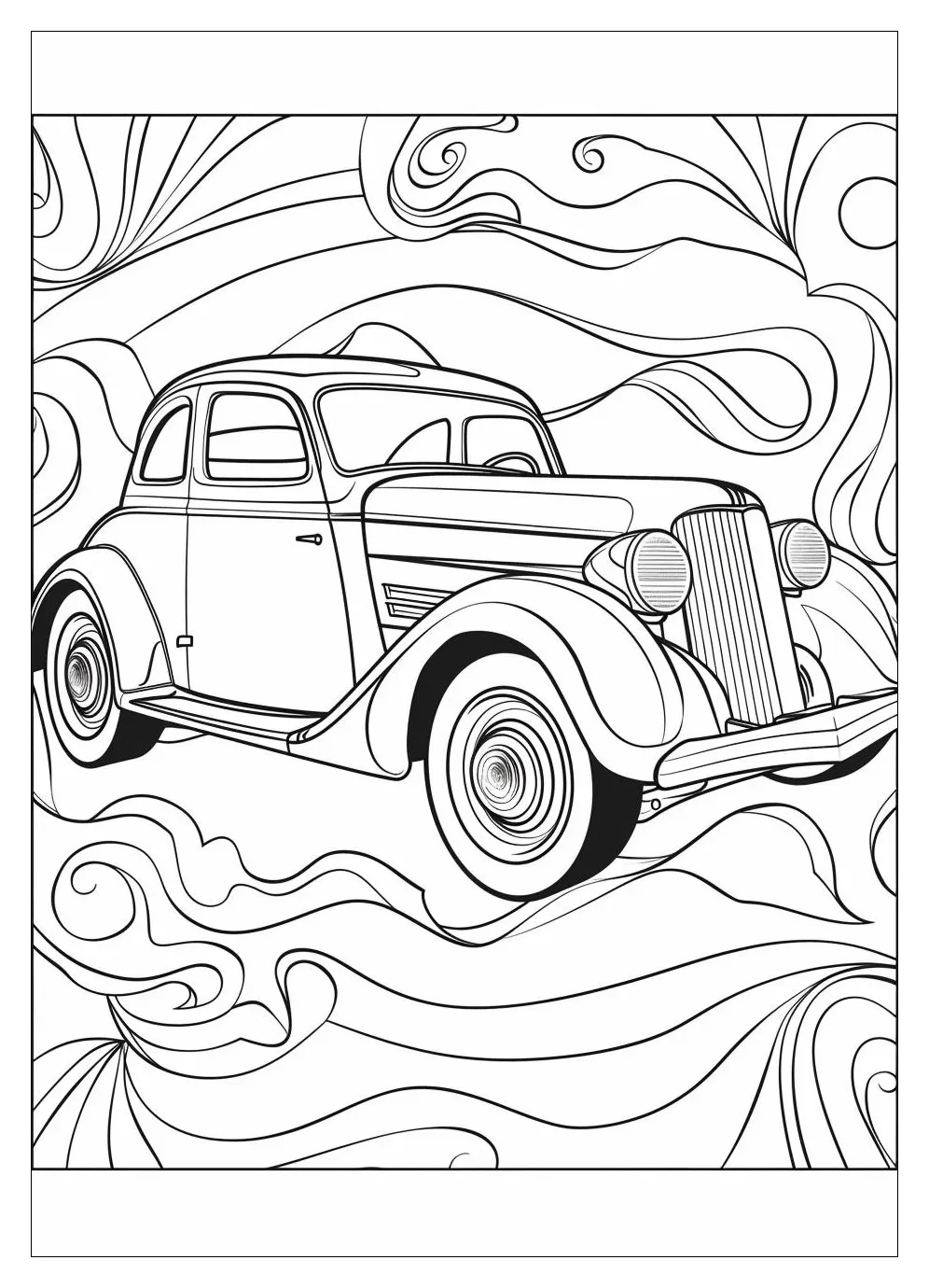 Retro Coloring Pages : Journey Back in Time with Nostalgic Designs