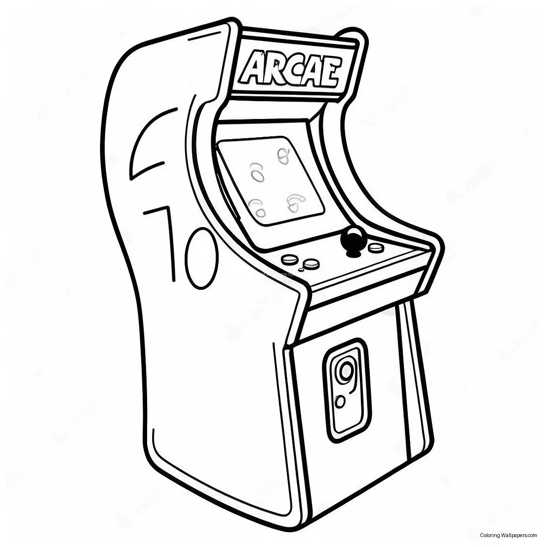 Retro 80s arcade game coloring page 73745-58391