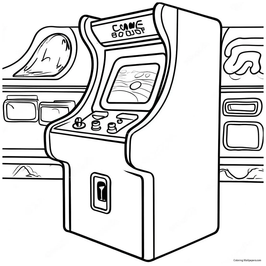 Retro 80s arcade game coloring page 73745-58390