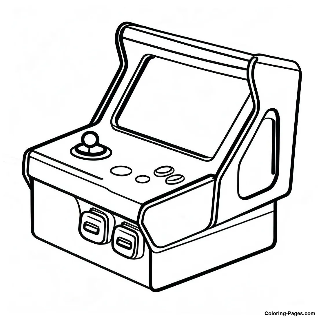Retro arcade game console coloring page coloring-pages