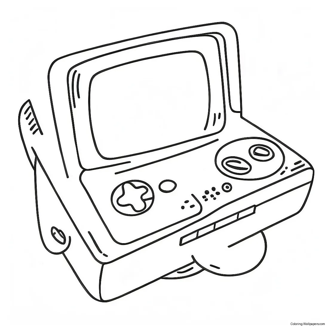 Retro video game console coloring page 711-577