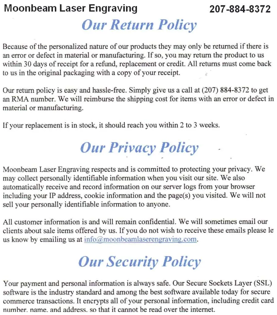 Return Policy Templates - Word Excel Samples