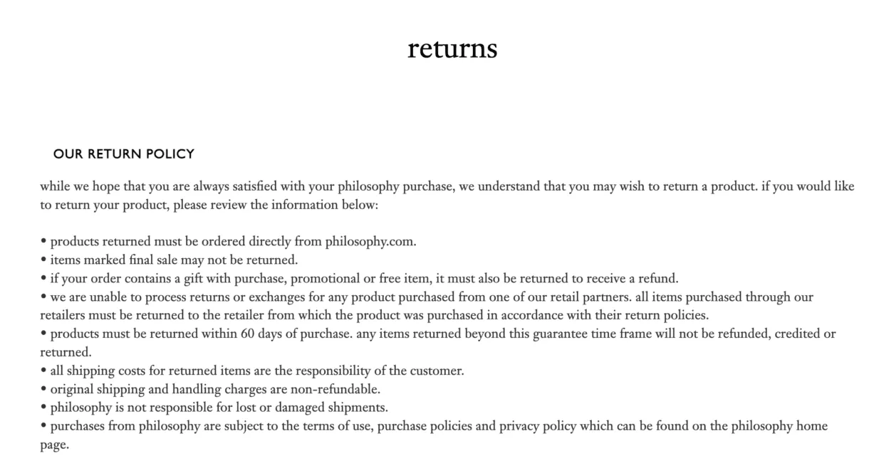 Return Policy Template For a Retail Business