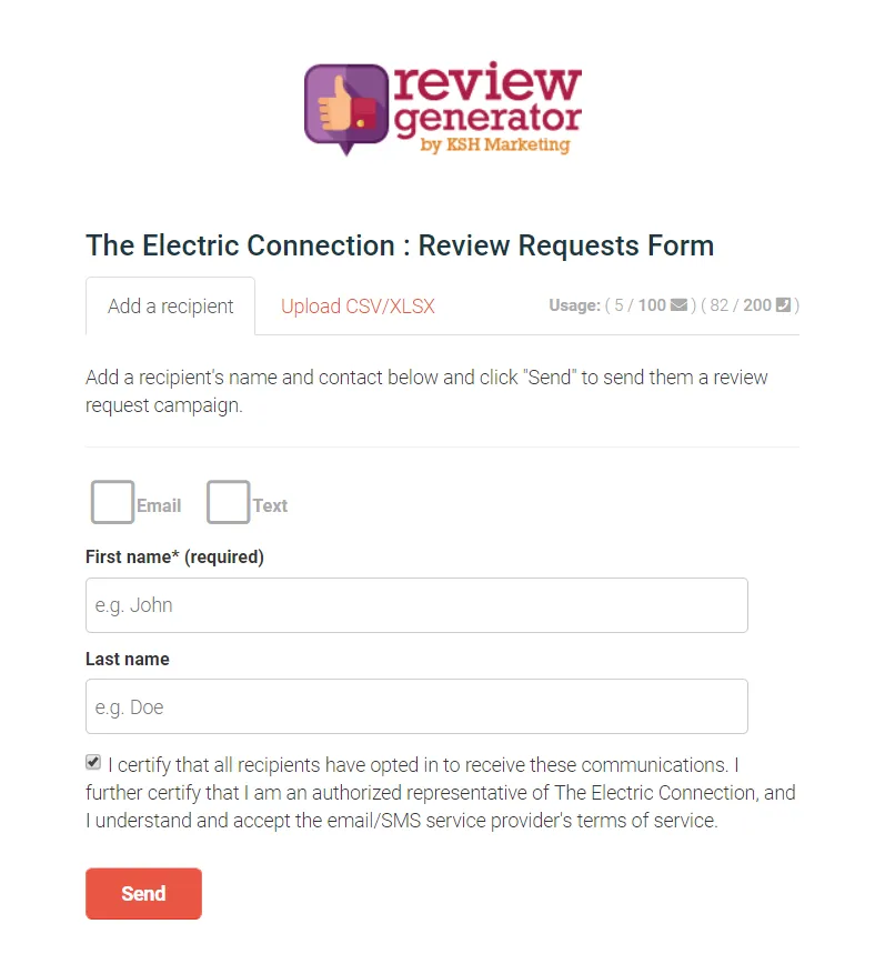 Review request template