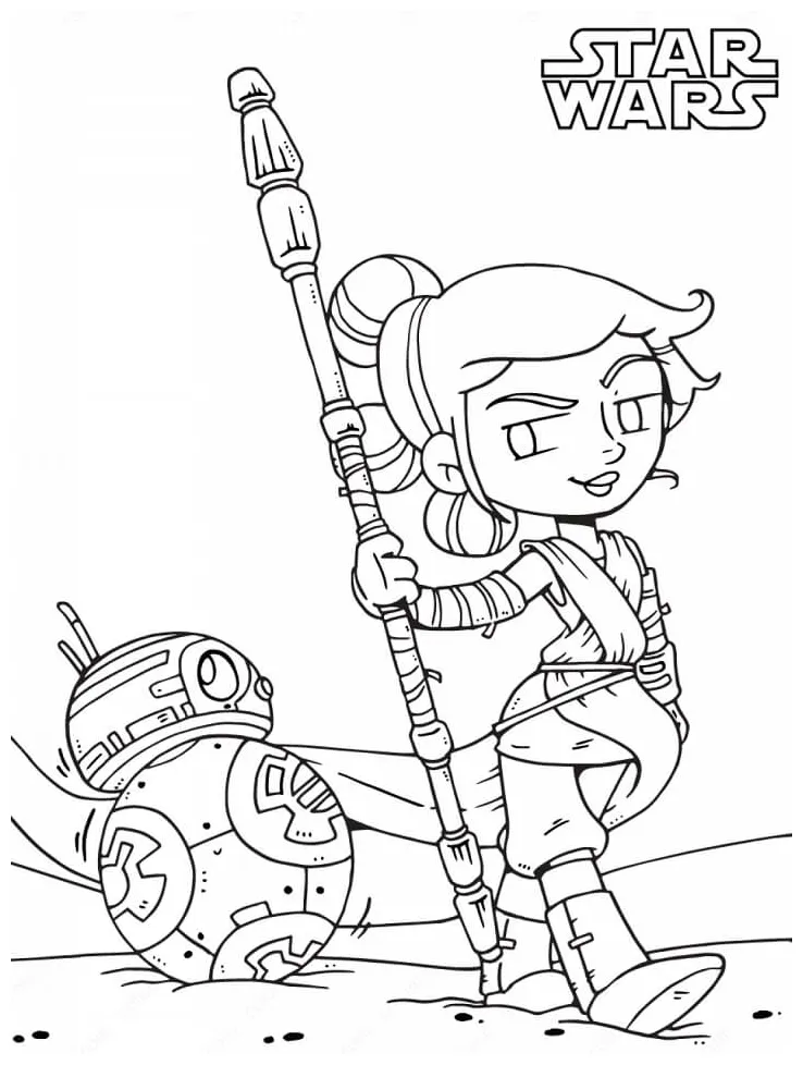Rey running coloring page free printable coloring pages for kids