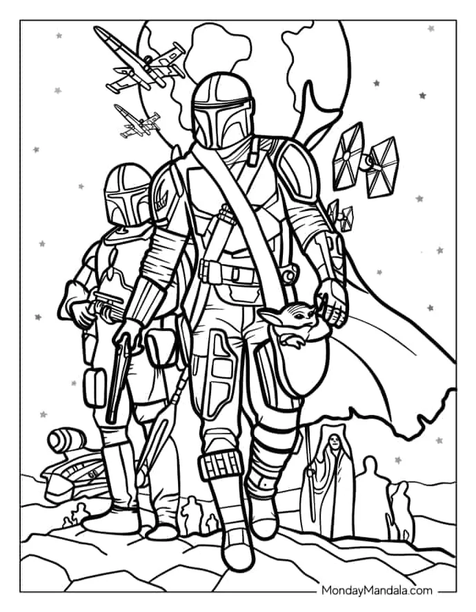 S lot of 2 disney star wars coloring