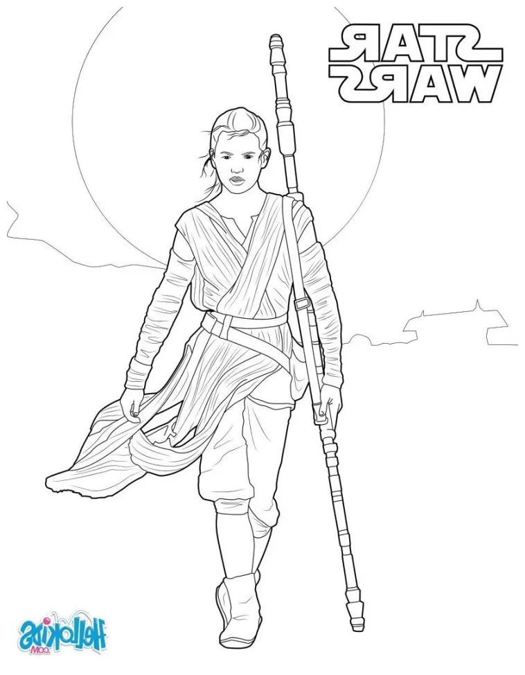Star wars rey coloring pages printable coloring pages
