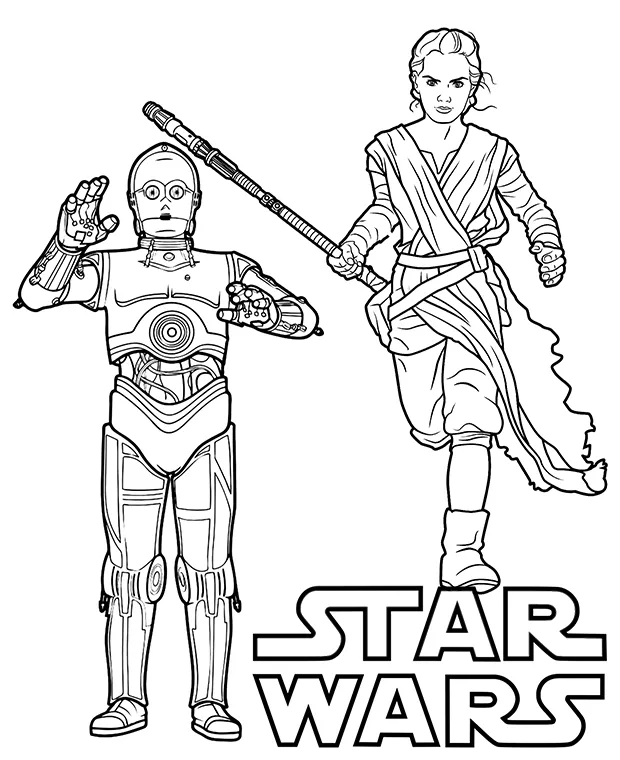Star wars rey coloring pages printable coloring pages