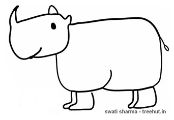 Rhino coloring page
