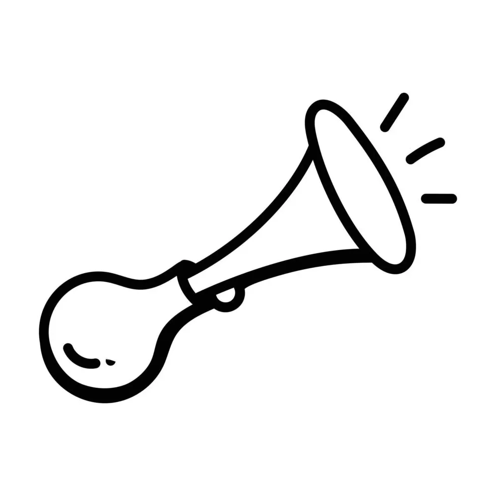 Bike horn color page & coloring book. 6000+ coloring pages