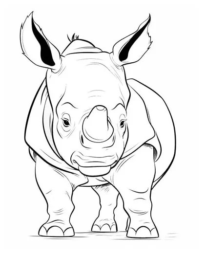 Printable rhinoceros coloring pages