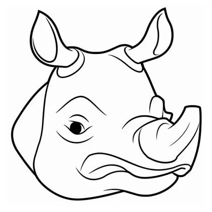 Printable rhinoceros coloring pages