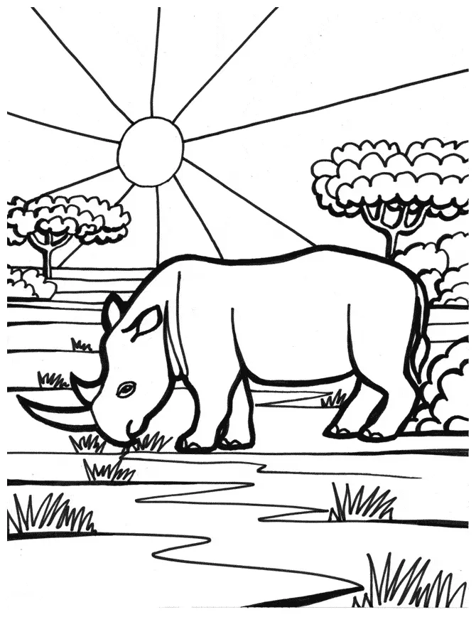 Animals town animals color sheet