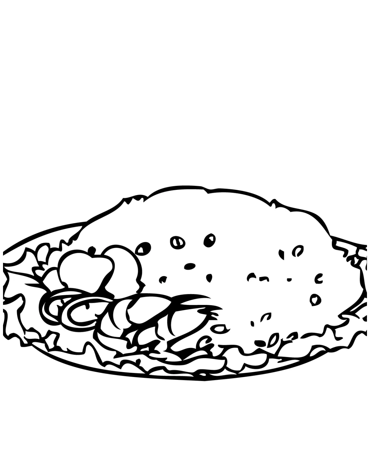 Rice clipart coloring page, rice coloring page transparent free for