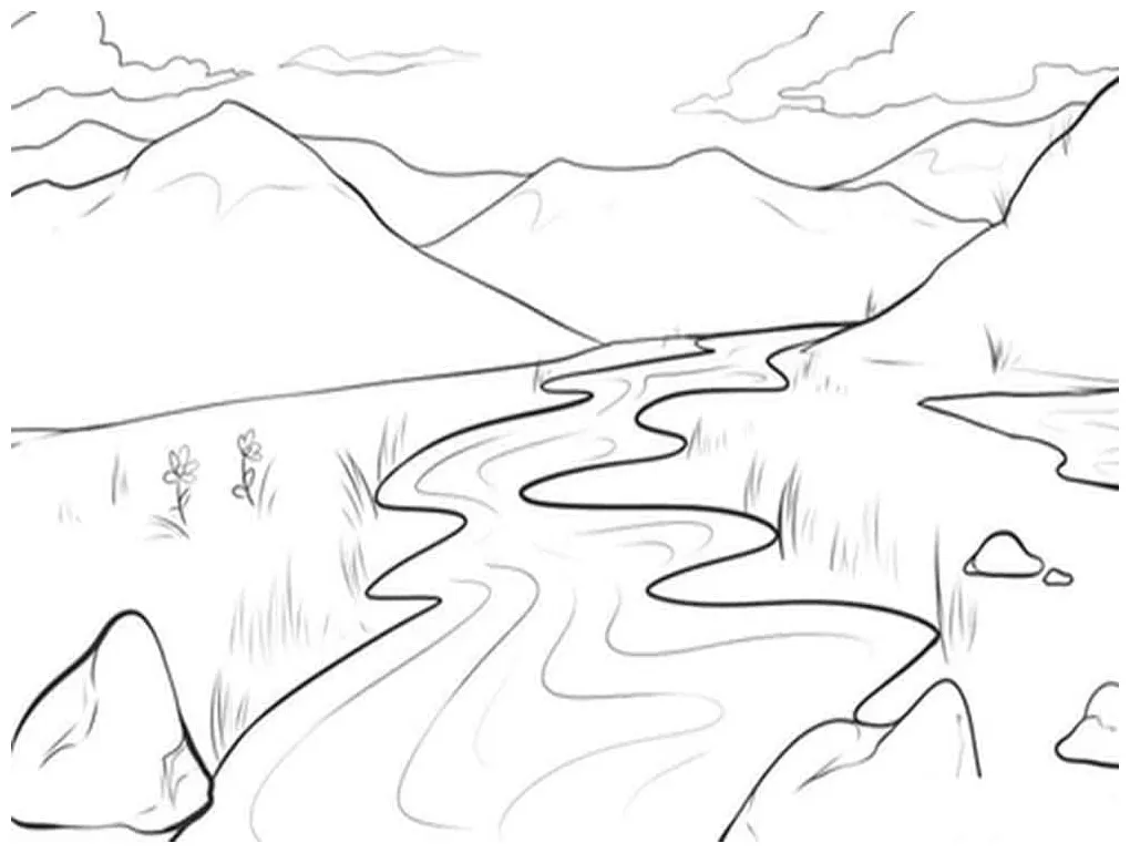 River coloring pages coloringlib printable coloring page