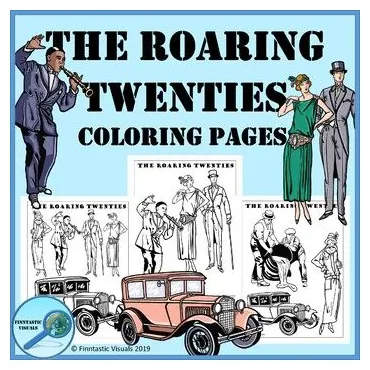 1920s coloring pages the roaring twenties the twenties, roaring