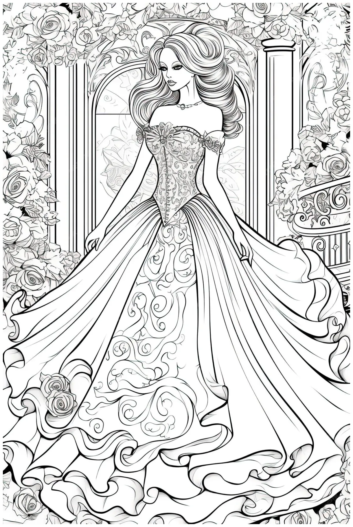 Premium roaring twenties vintage clothing for coloring book