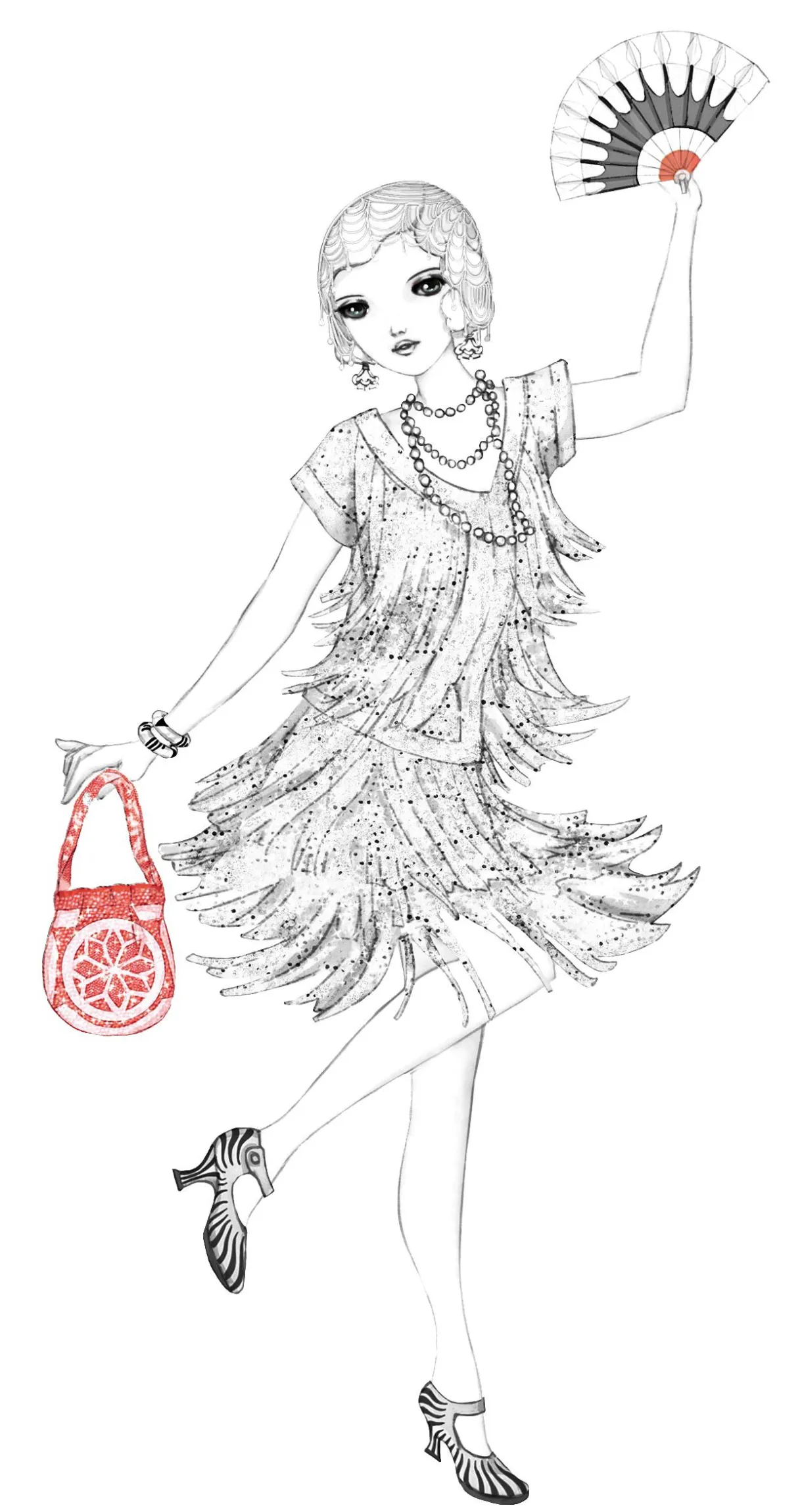 Roaring twenties sign coloring page printable coloring page