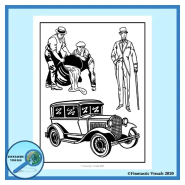 1920s coloring pages the roaring twenties by finntastic visuals tpt
