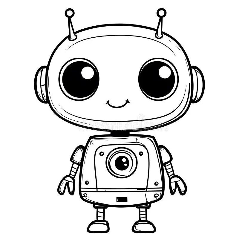 Coloring page robot stock illustrations 1,183 coloring page robot
