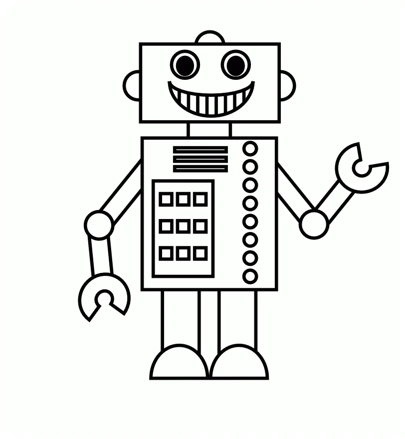 Free coloring pages robot, download free coloring pages robot png
