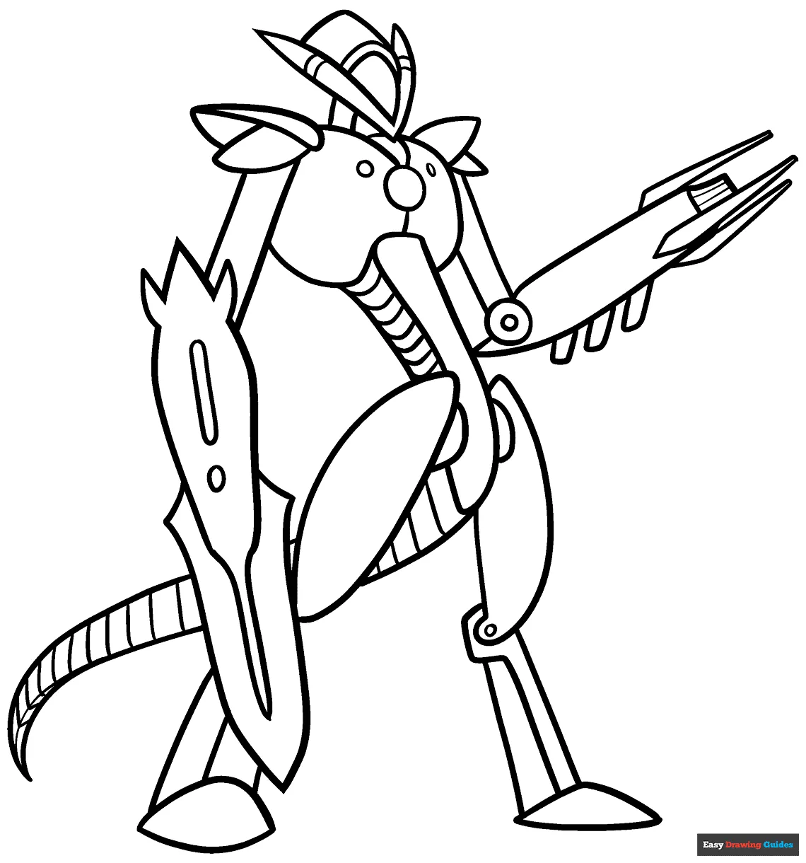 Cool Robot Coloring Page | Easy Drawing Guides
