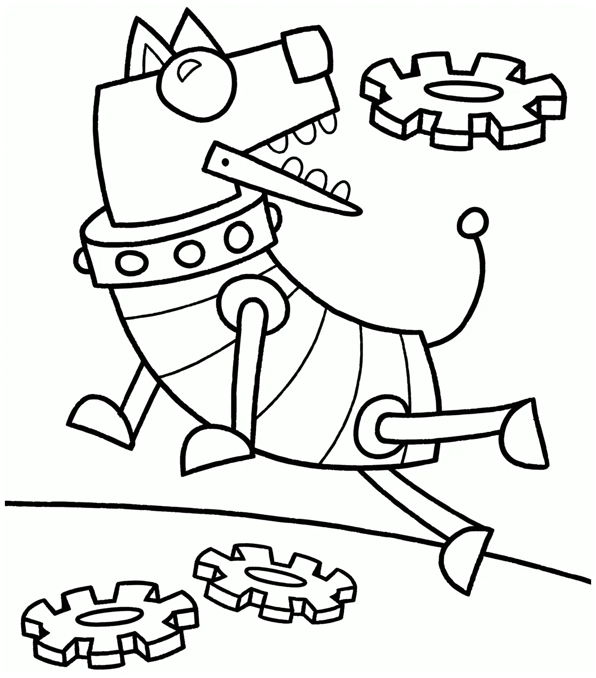 Robot Dog Coloring Pages - Coloring Nation