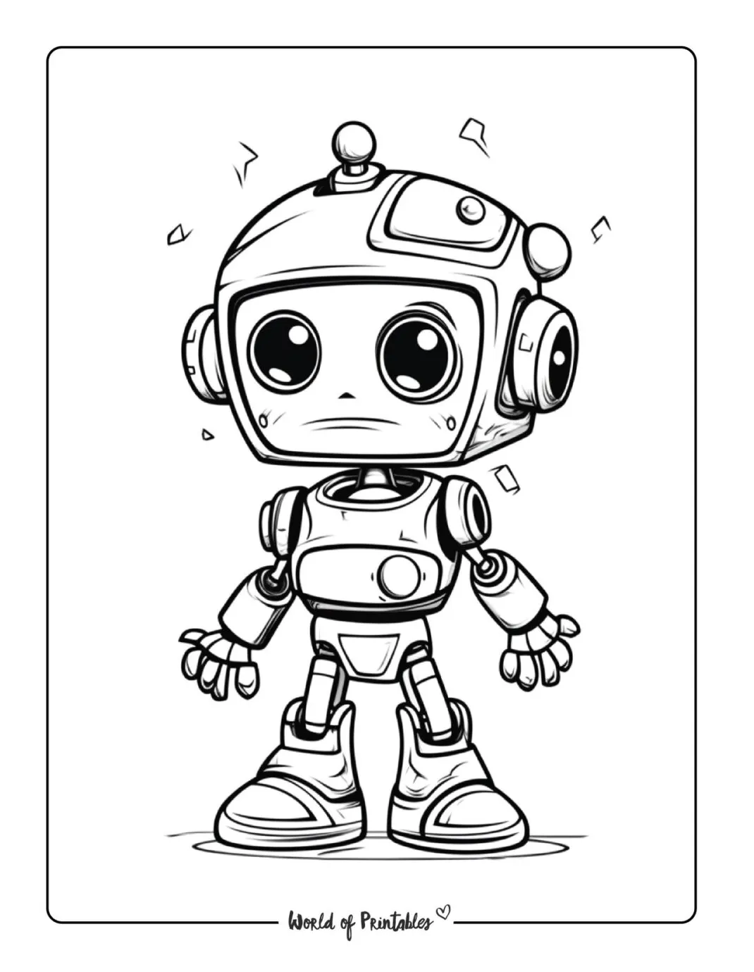 Robot Coloring Pages - World of Printables
