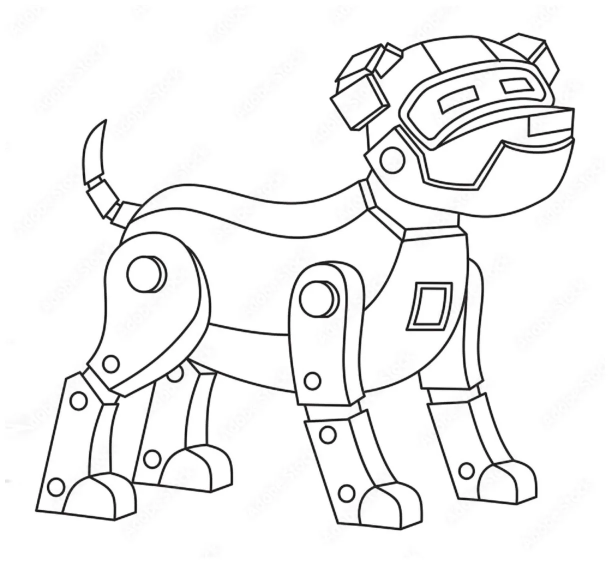 Dog Robot coloring page - Download, Print or Color Online for Free