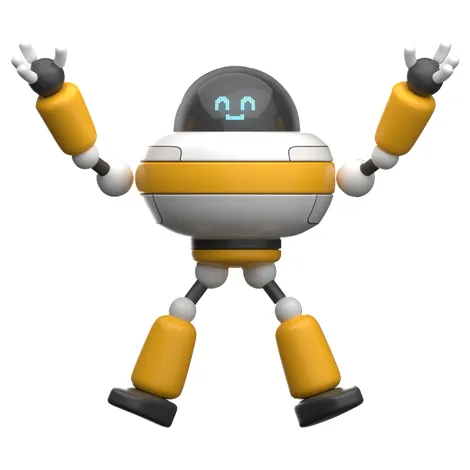 33,458 happy robot 3d illustrations in png, blend, gltf