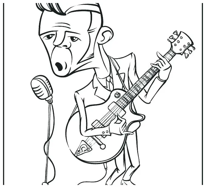Rock N Roll Coloring Pages at GetColorings.com | Free printable
