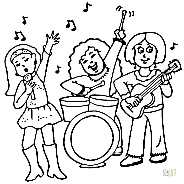 Rock n roll coloring pages at getcolorings free printable