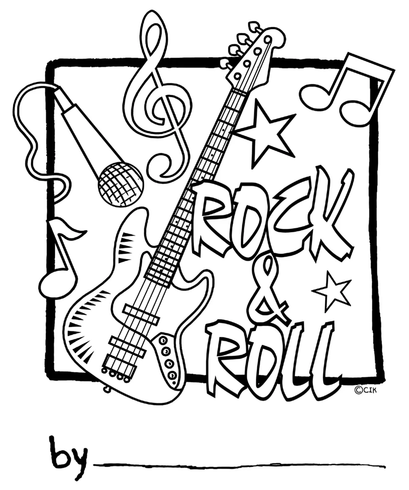 Rock And Roll Coloring Pages - Coloring Home