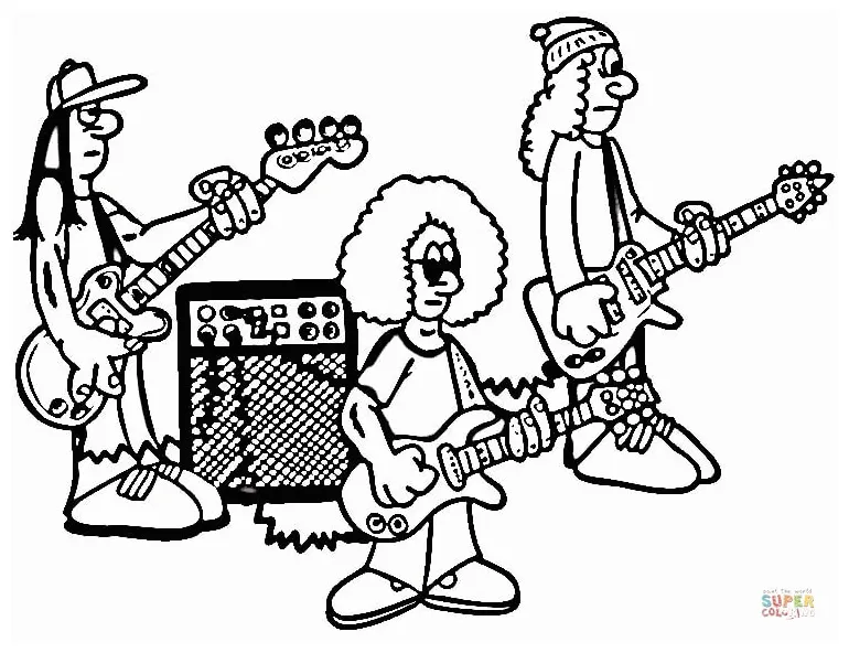 Rock And Roll Coloring Pages - Coloring Home