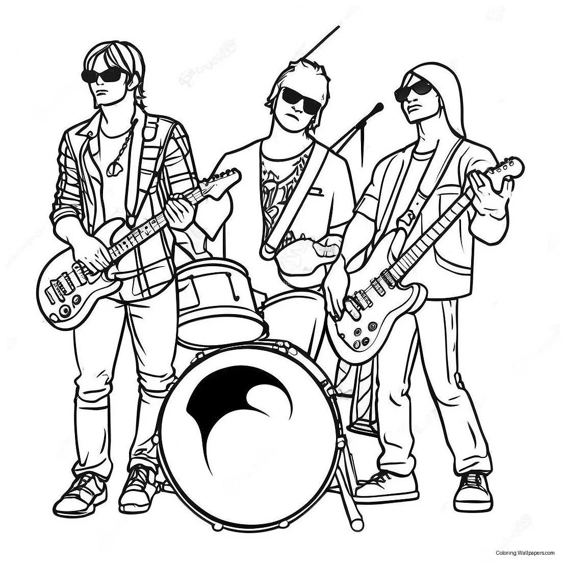 Rock Band Coloring Page (20062-15851)