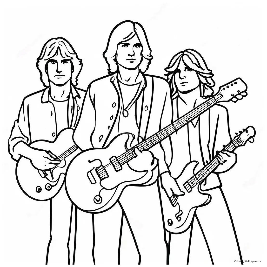 Classic Rock Band Coloring Page (53104-42024)