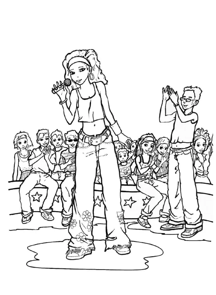 Rock Band coloring page - Download, Print or Color Online for Free