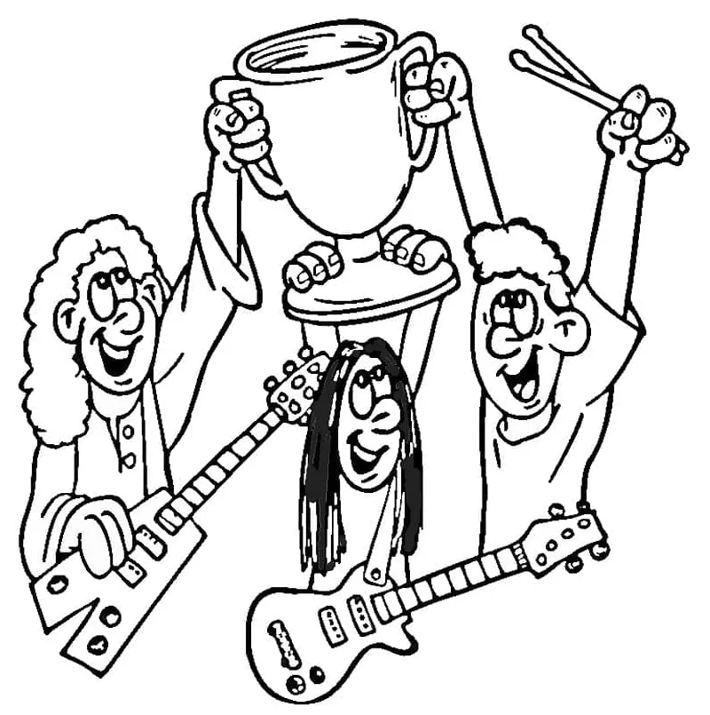 A Rock Band coloring page - Download, Print or Color Online for Free