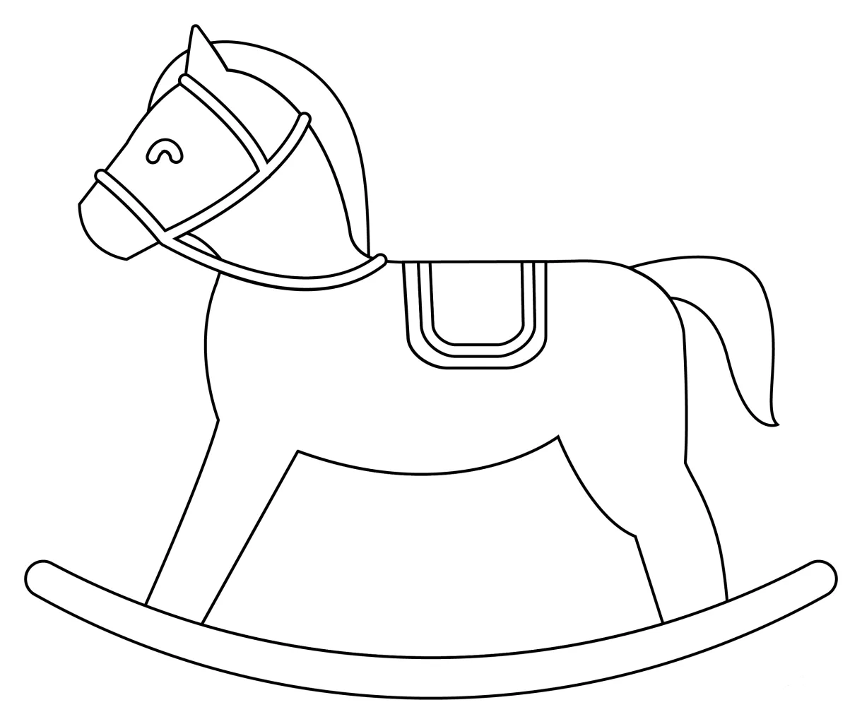 Rocking Horse coloring page - ColouringPages