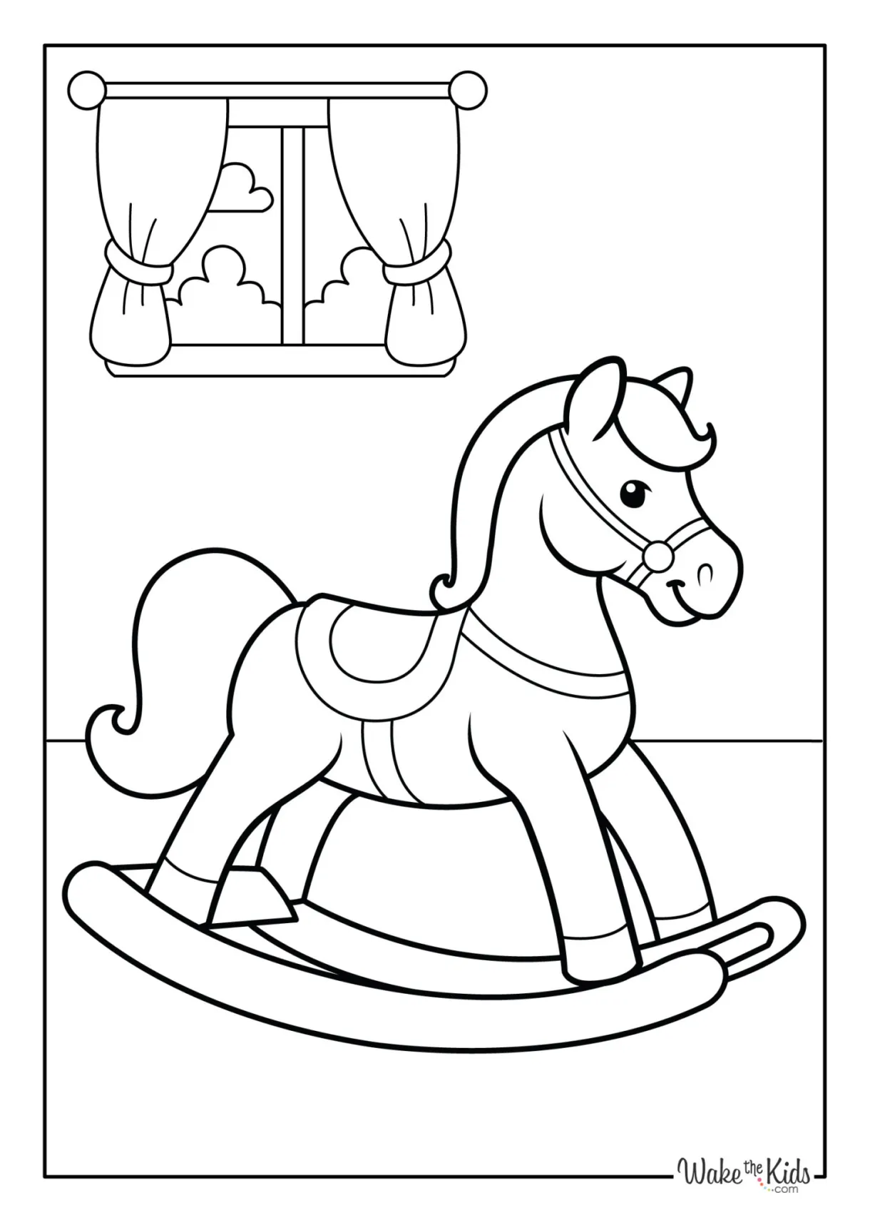 Rocking Horse Coloring Pages (Free Printable PDFs) | WakeTheKids