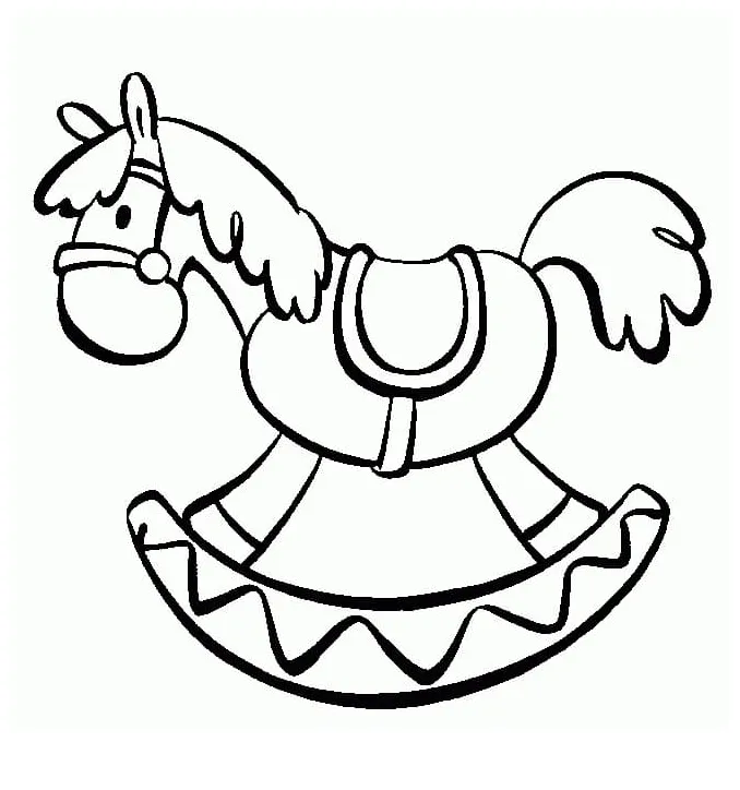 Rocking Horse Coloring Pages - Coloring Cool