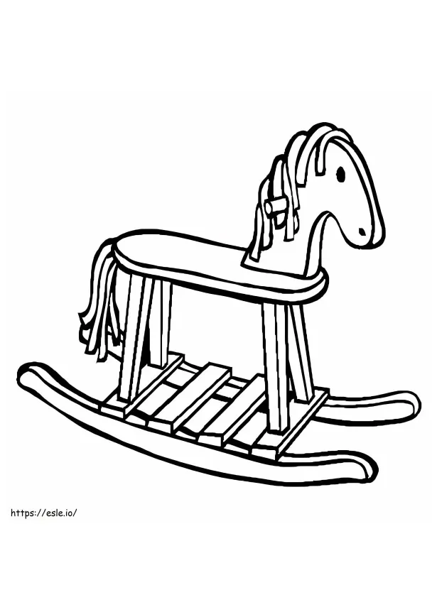 Rocking Horse Free Printable coloring page